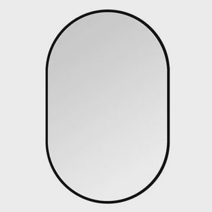 Vtw Living - Badkamerspiegel met Verlichting Ovaal 90 x 60 cm Zwart