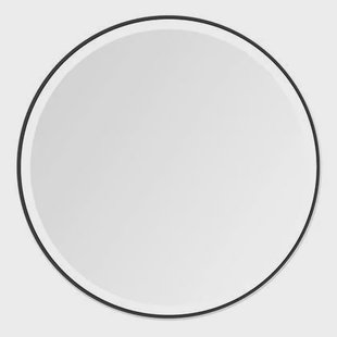 Vtw Living - Badkamerspiegel Rond 60 cm Zwarte Rand met Verlichting