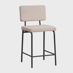 Bronx71 Scandinavische barkruk Espen beige gerecyclede stof 64-77 cm - Bronx71 Scandinavische barkruk Espen beige gerecyclede stof 64-77 cm -