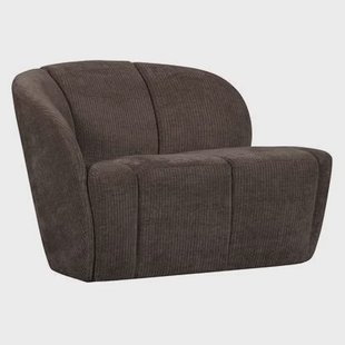 WOOOD Mojo 2-Zits Bankje Links - Geweven Ribstof - Bruin