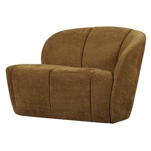 WOOOD Mojo 2-Zits Bankje Rechts - Geweven Ribstof - Honinggeel