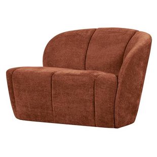 WOOOD Mojo 2-Zits Bankje Rechts - Geweven Ribstof - Roestbruin