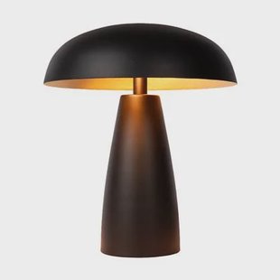 Atmooz Tafellamp Delilah - Zwart & Goud - Ø 25 cm - Metaal - Dimbaar