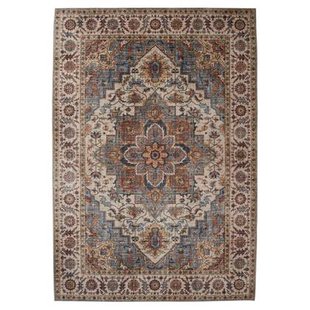 Heritaged Vintage buitenkleed - Valenca Brio beige|lichtblauw -