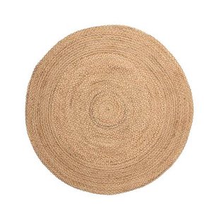 Boho&me Jute vloerkleed rond - Braided - naturel - 120 cm