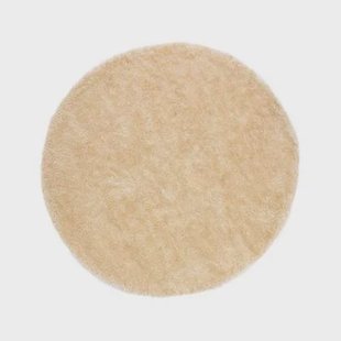 Tapeso Rond hoogpolig vloerkleed velvet - Posh champagne - 200 cm