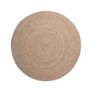 Boho&me Rond vloerkleed katoen - Joy beige|wit - 120 cm