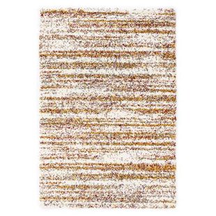 Boho&me Hoogpolig vloerkleed strepen Artisan - wit|multi - 280x380 cm