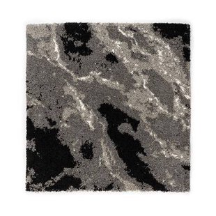 Boho&me Vierkant hoogpolig vloerkleed Marble Artisan - grijs - 280x280