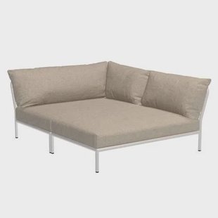 Houe Level2 Cozy Corner loungebank rechts frame wit stof Ash