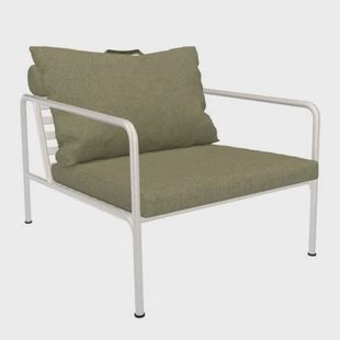 Houe Avon Lounge fauteuil frame wit stof Leaf heritage