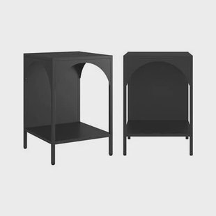 sweeek - Metalen nachtkastjes, industriële bijzettafels (set van 2)