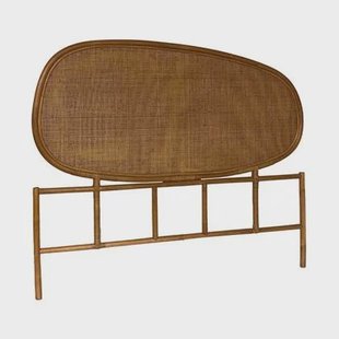 sweeek - Organisch hoofdbord in donker rotan