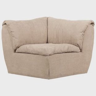 WOOOD Baggy Hoekelement - Geweven Chenille - Zand - 81x96x96