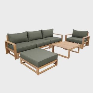 sweeek - Tuinset van hout voor 5 personen