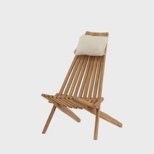Nest outdoor Frida houten tuinstoel naturel - met hoofdkussen Nest outdoor Frida houten tuinstoel naturel - met hoofdkussen