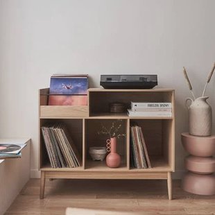 sweeek - Opbergmeubel met houtdecor, L 100 x B 48 x H 81,5cm