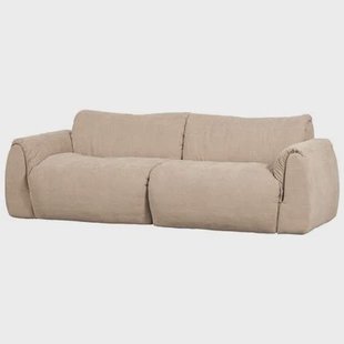 WOOOD Baggy 2-Zits Bank - Geweven Chenille - Zand - 81x228x102