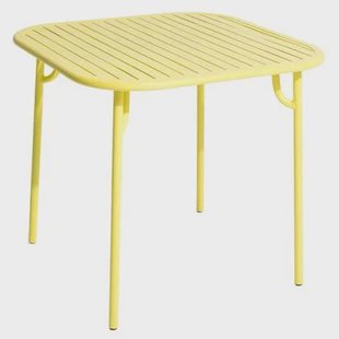 Week-end tuintafel 85x85 geel