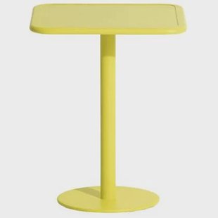 Week-end bistrotafel 60x60 H75 geel
