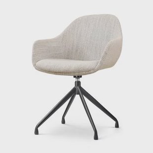 Nolon Nola-Mae Eetkamerstoel Beige Gemêleerd - Draaibaar Zwart