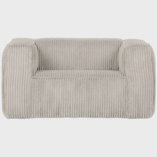 WOOOD Bean Fauteuil - Grove Ribstof - Naturel - 74x146x98