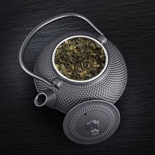 SakuraTea - Theepot - Gietijzer - 1.5L - Zwart Gehamerd -