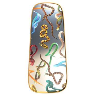 Mirror Gold frame spiegel 62x140 Snakes