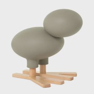 Happy Bird decoratie grijs