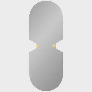 Verto spiegel 120x44,5 ovaal black