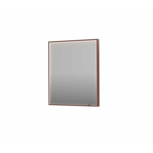 Spiegel INK SP19 70x4x80 cm incl. direct LED-Verlichting Rondom en Spiegelverwarming Geborsteld Koper