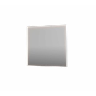 Spiegel INK SP19 90x4x80 cm incl. direct LED-Verlichting Rondom en Spiegelverwarming Mat Wit
