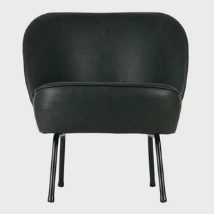 WOOOD Vogue Fauteuil - Leder Zwart