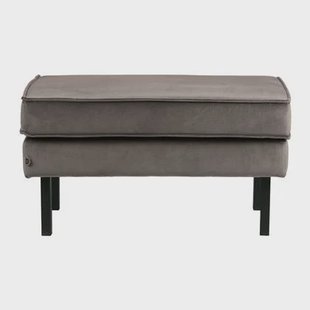 WOOOD Rodeo Hocker - Velvet - Taupe