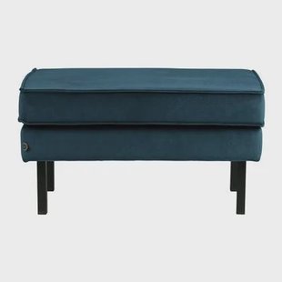 BePureHome Rodeo Hocker - Velvet - Blauw BePureHome Rodeo Hocker - Velvet - Blauw