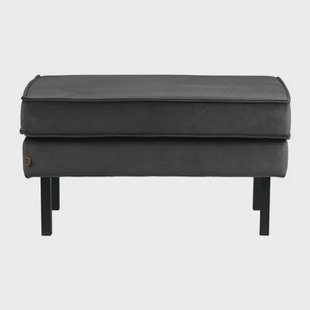 WOOOD Rodeo Hocker - Velvet - Antraciet