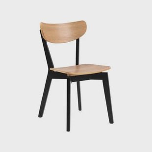 by fonQ basic Crow Eetkamerstoel - Zwart/eiken