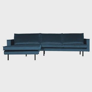 WOOOD Rodeo Chaise Longue Links - Velvet - Blauw