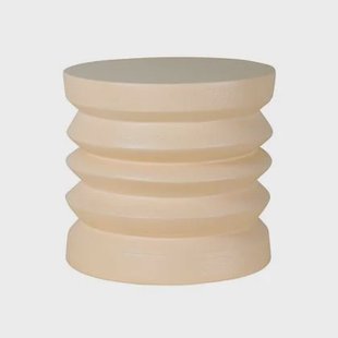HKliving Stoneware Bijzettafel Ø 38 cm - Cream