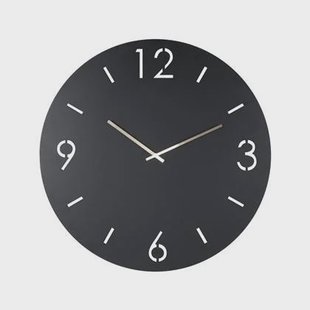 Spinder Design Time Wandklok Ø 60 cm - Zwart Spinder Design Time Wandklok Ø 60 cm - Zwart