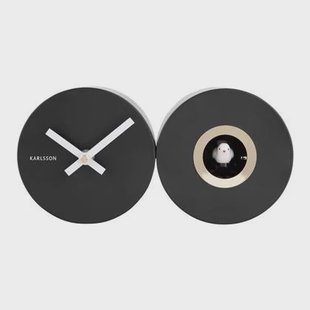 Karlsson Duo Cuckoo Wandklok - Zwart