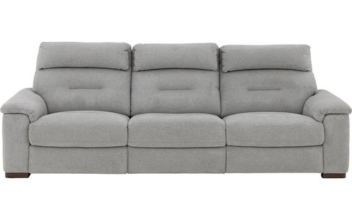 Goossens Bank Boris grijs, stof, 3,5-zits,