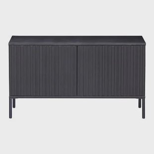 WOOOD New Gravure Tv-meubel B 100 cm - Grenen - Zwart