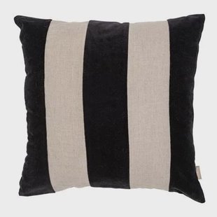by fonQ Stripe Sierkussen 50 x 50 cm - Zwart