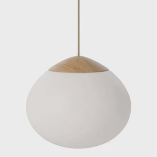 Bolia Acorn Hanglamp Ø 32 cm - Opaalglas - Eiken