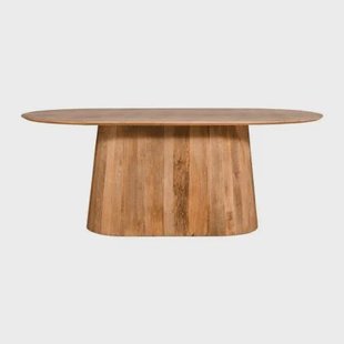 by fonQ Grand Eettafel Lichtbruin Mangohout - 230 x 110 cm