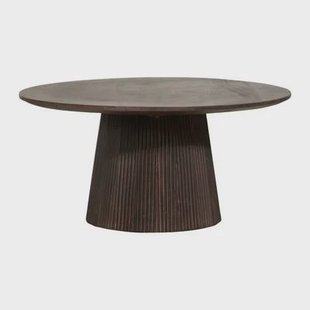 by fonQ Grand Bijzettafel Donkerbruin Mangohout - Ø 80 cm by fonQ Grand Bijzettafel Donkerbruin Mangohout - Ø 80 cm