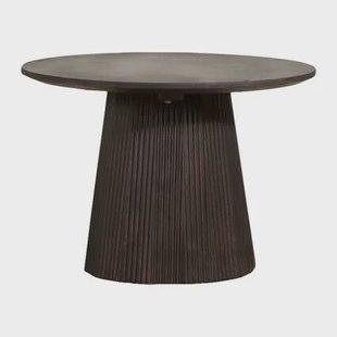 by fonQ Grand Bijzettafel Donkerbruin Mangohout - Ø 60 cm by fonQ Grand Bijzettafel Donkerbruin Mangohout - Ø 60 cm