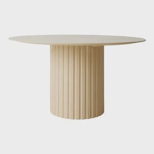 HKliving Pillar Eettafel - Ø 140 cm - Cream HKliving Pillar Eettafel - Ø 140 cm - Cream