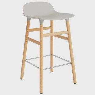 Normann Copenhagen Form Barkruk Low 65 cm - Eiken - Lichtgrijs